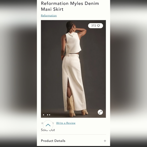 Reformation Myles denim maxi skirt - Picture 2 of 12